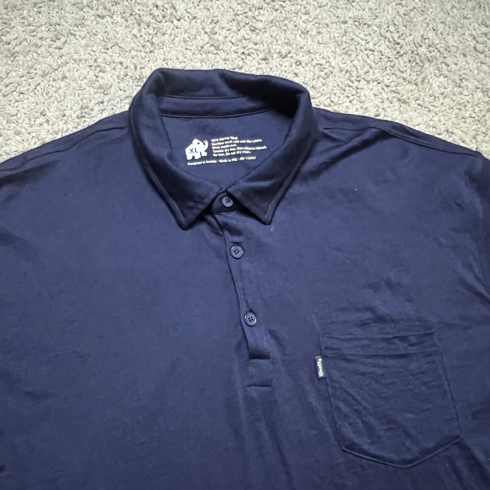 Woolly Clothing Short Sleeve Polo Mens XL Merino Wool Casual Lightweight